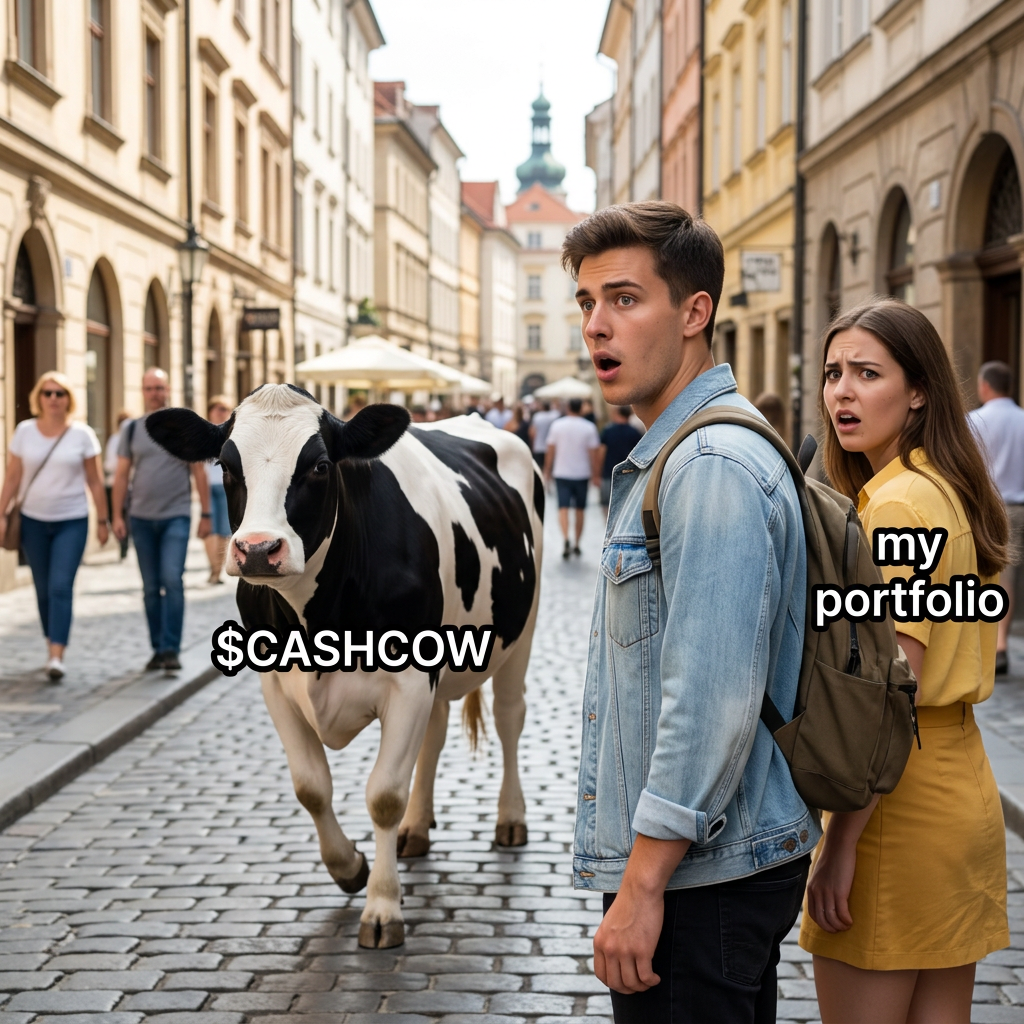 Distracted boyfriend cow