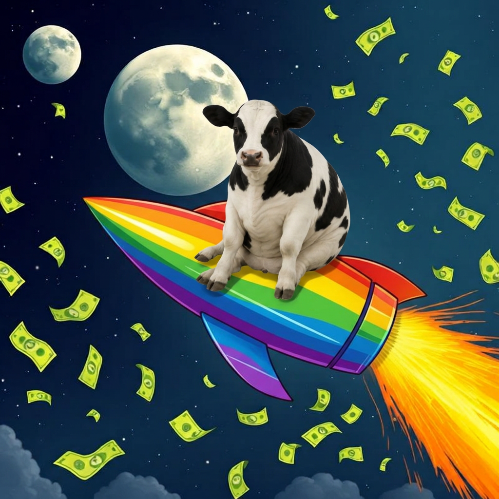 Cow rainbow rocket